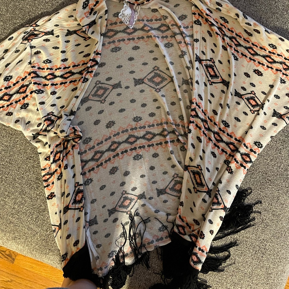 Fringe cardigan